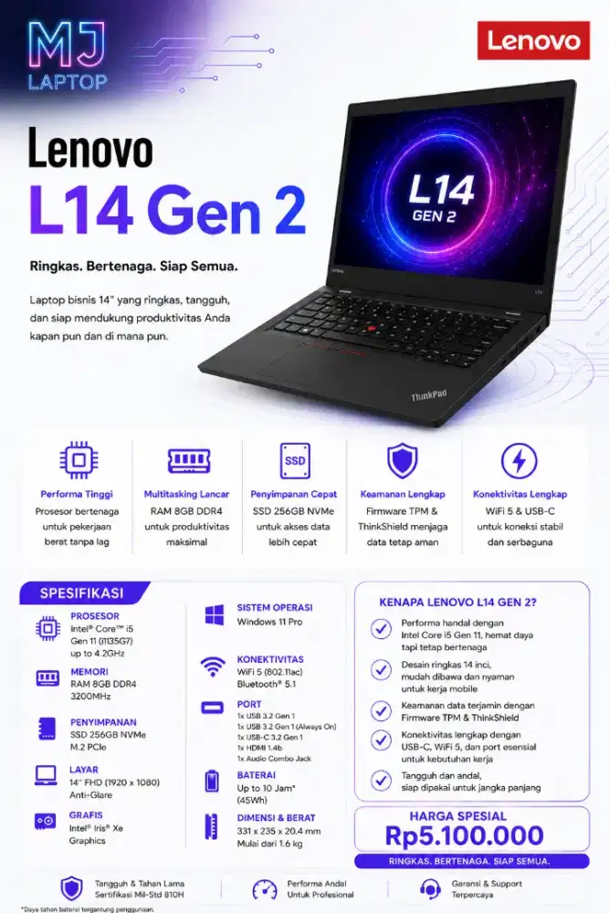 Lenovo Thinkpad L14 Gen 2
