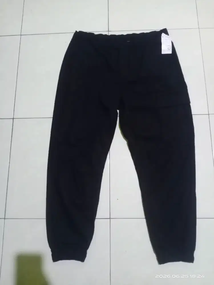 Celana Cargo jogger Pants Timberland Cotton Black Ripstop Original