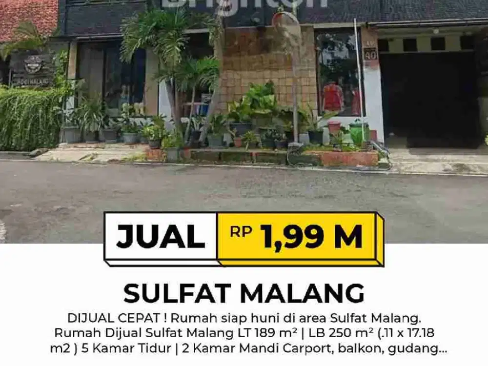 Rumah Di Sulfat Malang