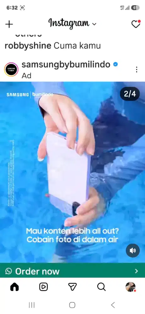 Samsung Murah A37 5G like new Garansi panjang Asli dari Samsung mulus