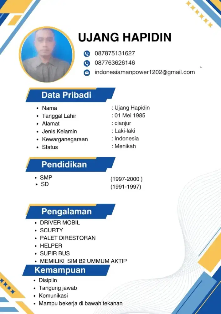 Mencari kerja driver apa saja