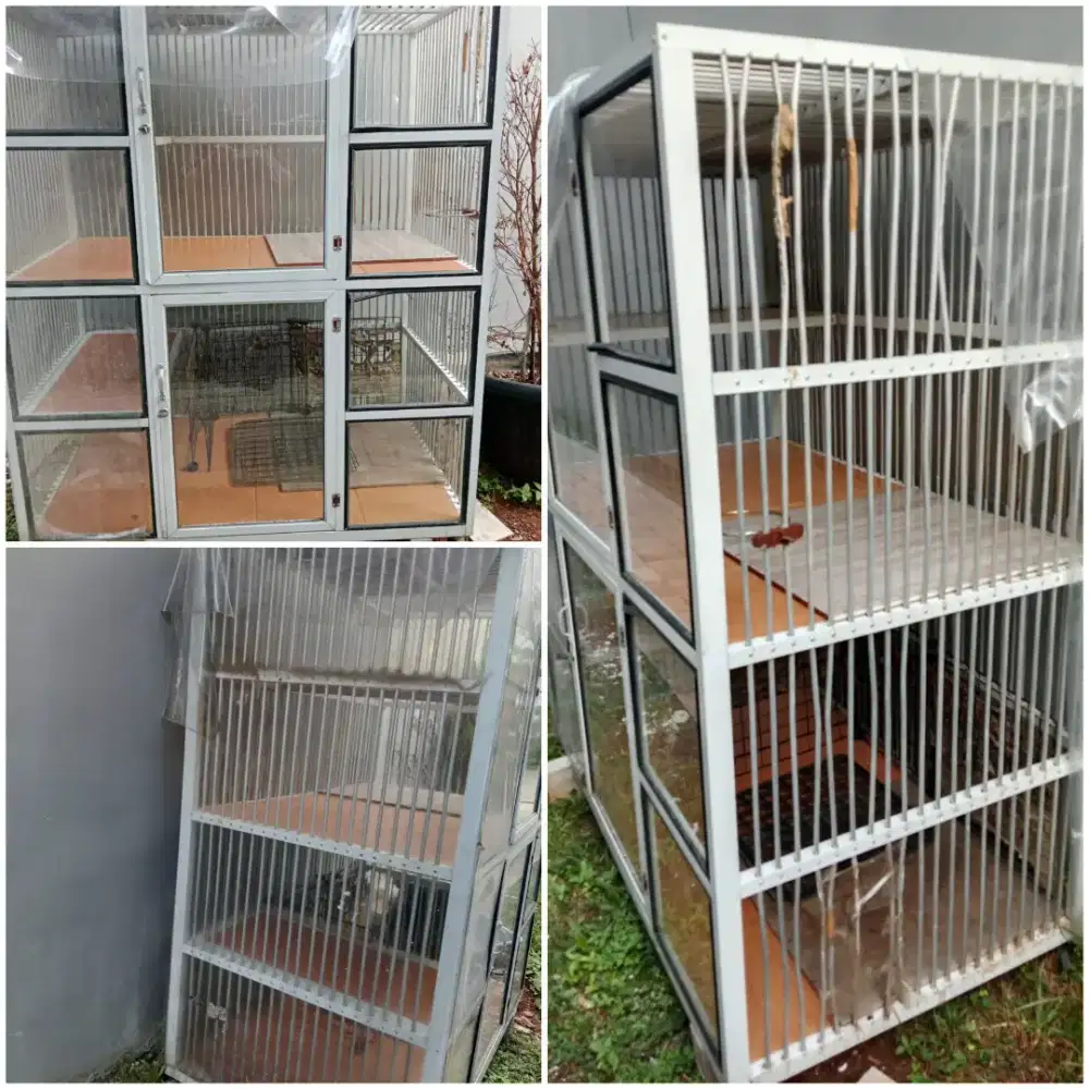KANDANG KUCING 2 TINGKAT BEKAS