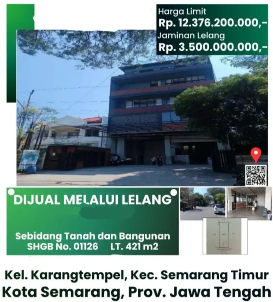 Dijual Rumah Usaha Sidodadi KarangTempel Semarang