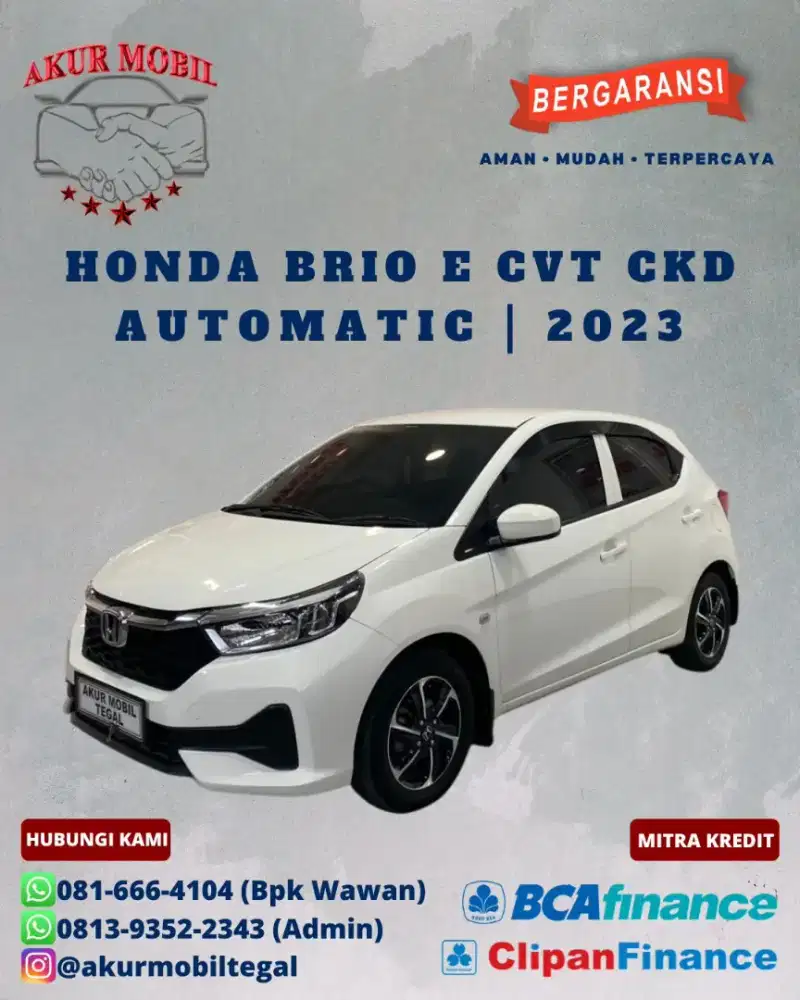 DP 30JT! BRIO SATYA E CVT 2023 PUTIH FUL ORI SIAP PAKAI KREDIT MUDAH