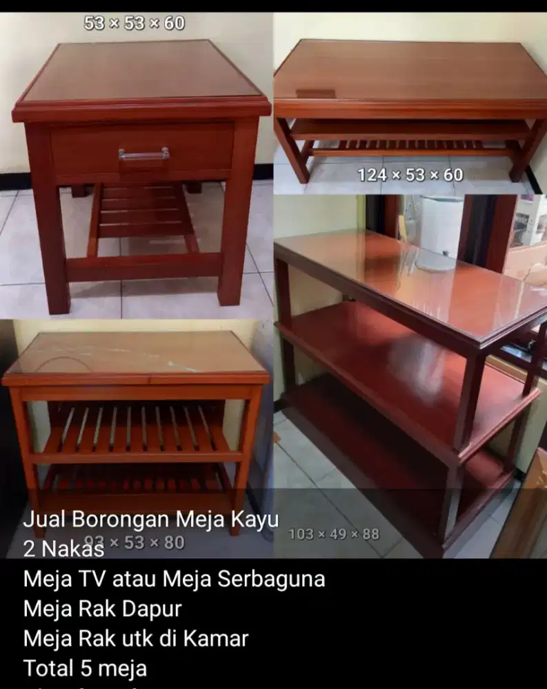 Perabot kayu kuat rumah borongan