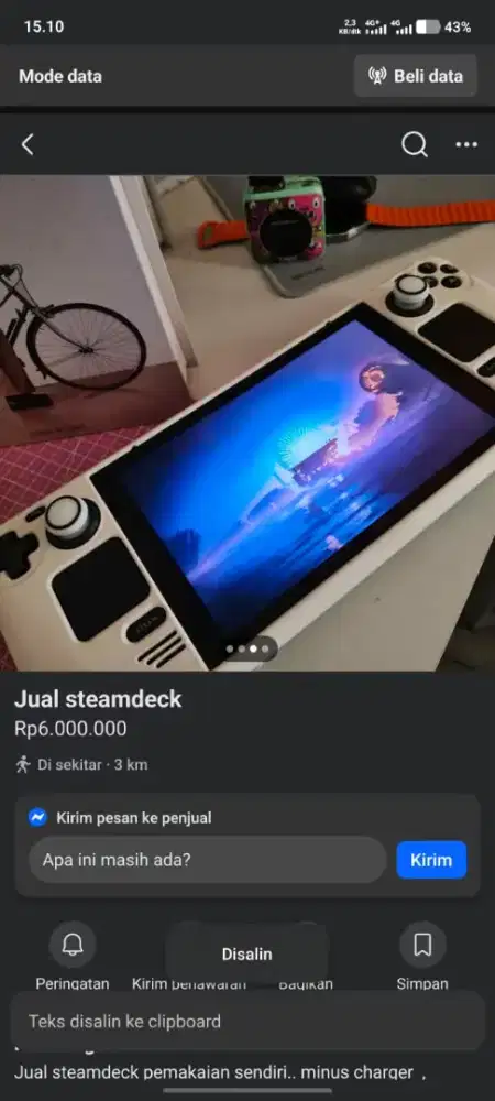 Jual steamdeck BU