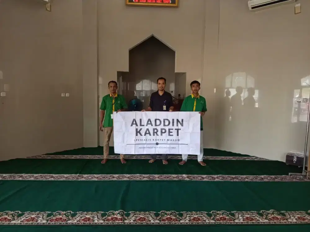 Karpet masjid majesty hijau polos