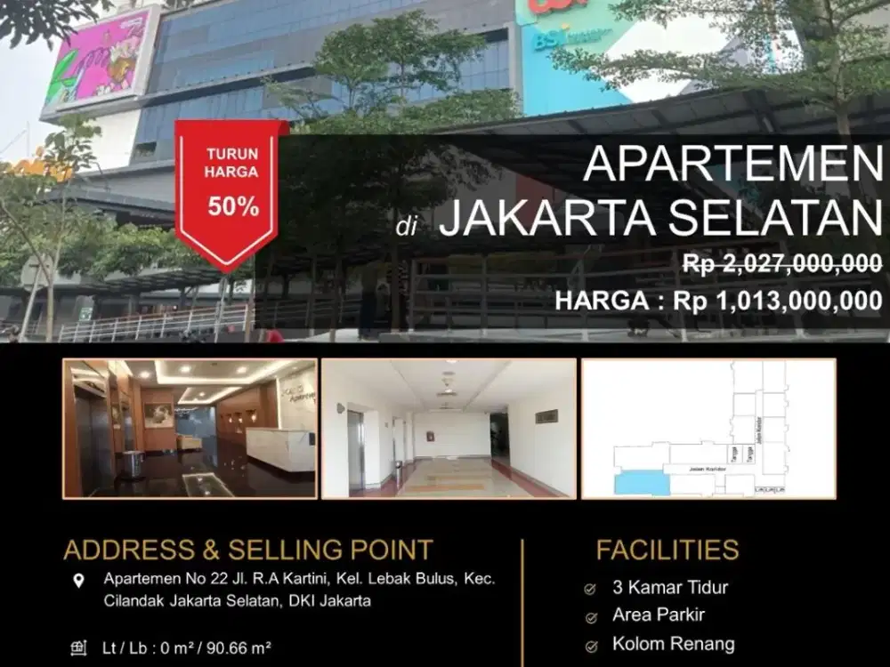 Dijual Cepat Apartemen Lokasi Lebak Bulus Harga Murah Jakarta Selatan