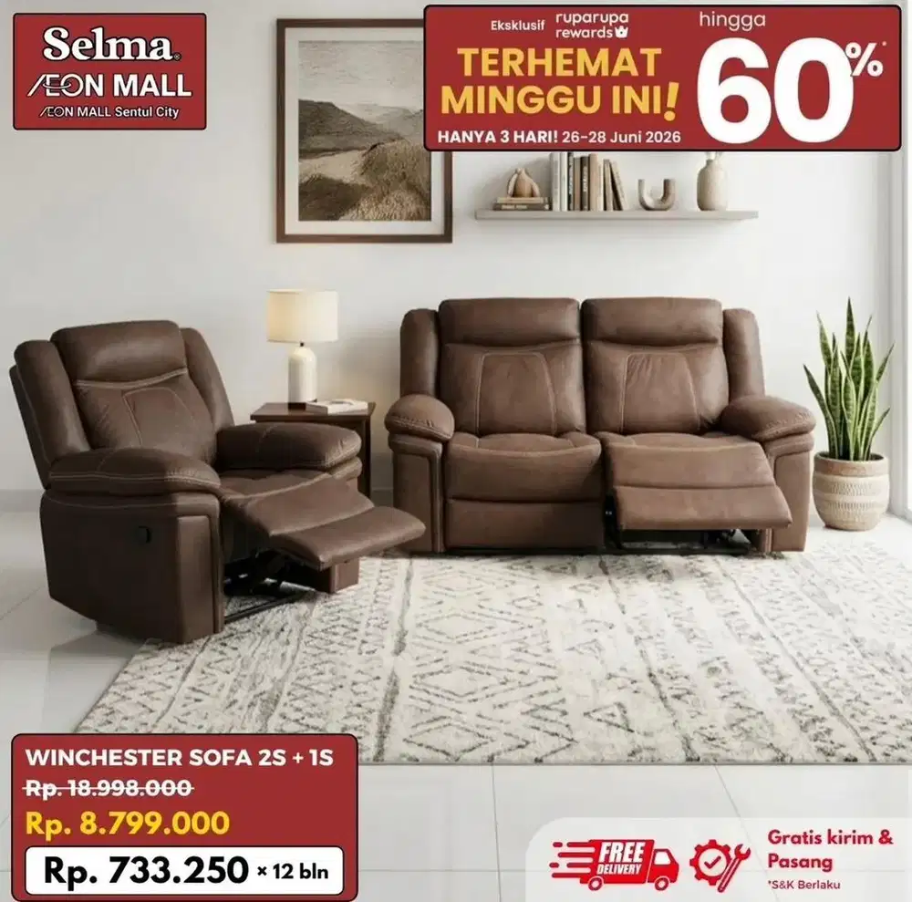 Winchester sofa 2+1 seater