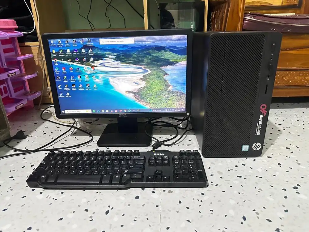 Paket Komputer PC Kantor Merk HP Intel Core i3 Gen 7