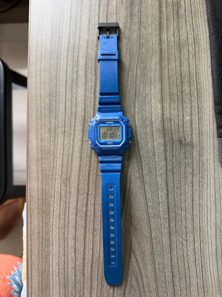 Jam casio  biru asli original