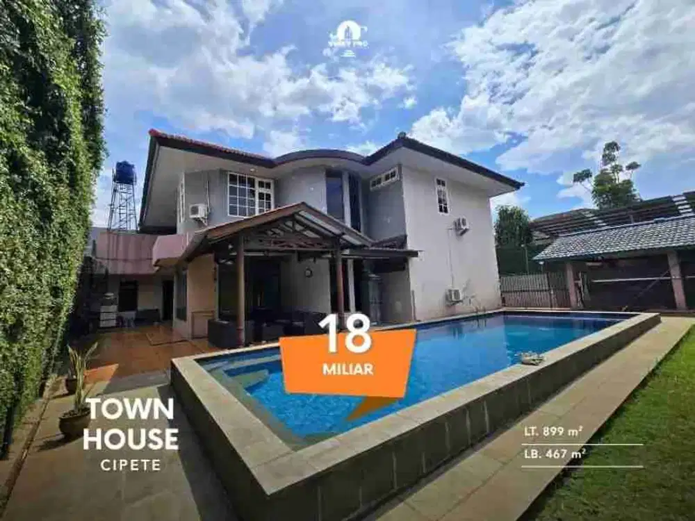 Dijual Rumah Mewah Abdul Majid Raya, Cipete Utara, Kebayoran Baru | Dekat MRT Haji Nawi | LT 899 m² | Swimming Pool | Rp18 M