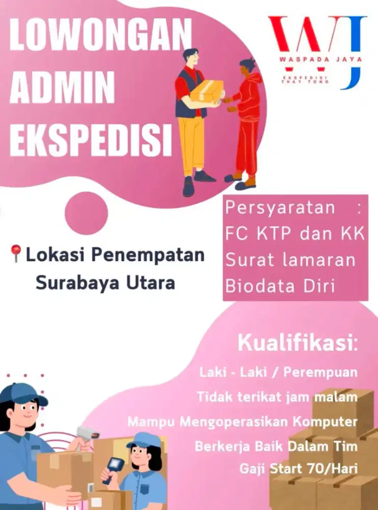 Lowongan Admin Ekspedisi