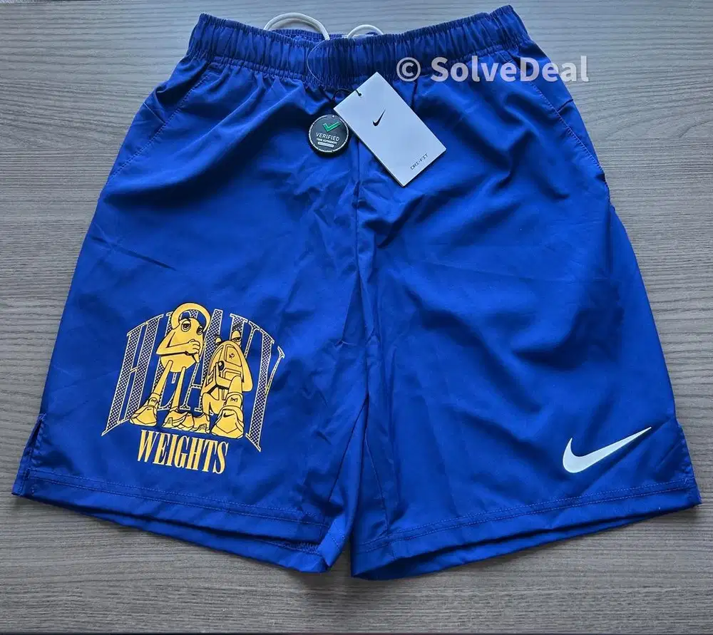 Celana Nike Dri Fit Story Flex Woven Graphic Shorts Blue Celana Olahra