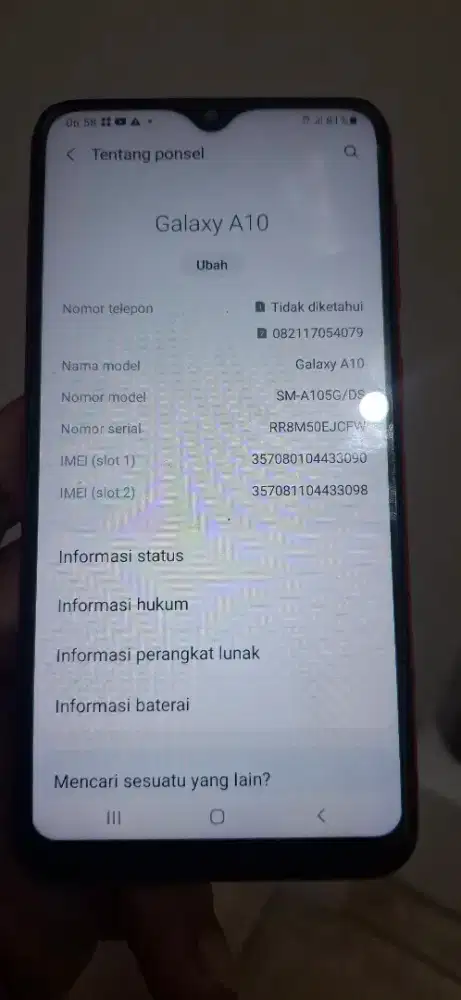 Jual Samsung galaxy A10 warna merah