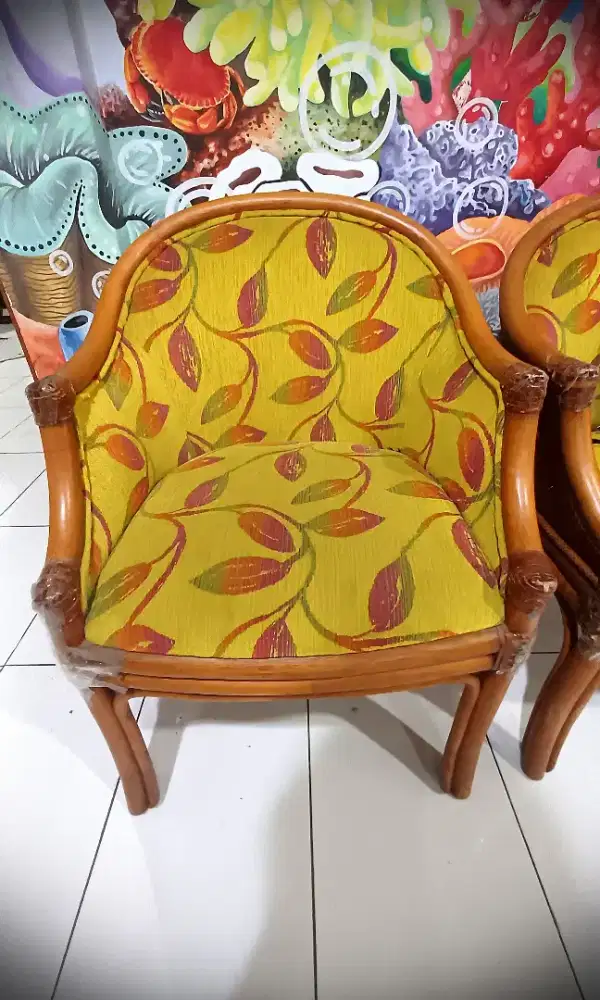 Kursi Sofa Rotan Kwalitas Baik Busa Masih tebal