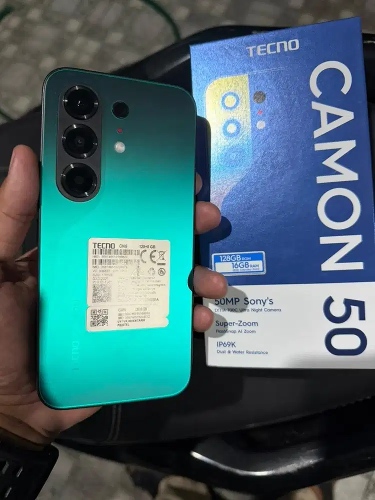 Tecno camon 50 8/128 resmi like new msih grnsi pjng bs tkr tmbh
