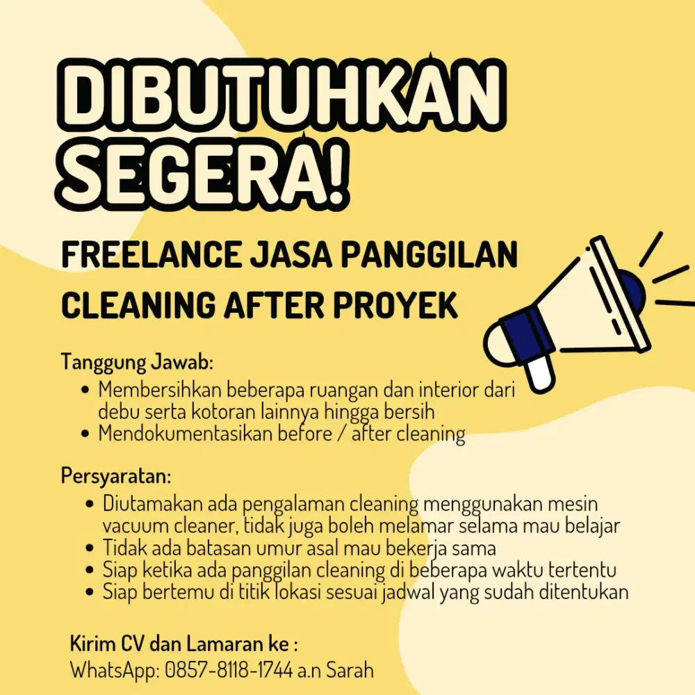 Panggilan Jasa Cleaning after Proyek