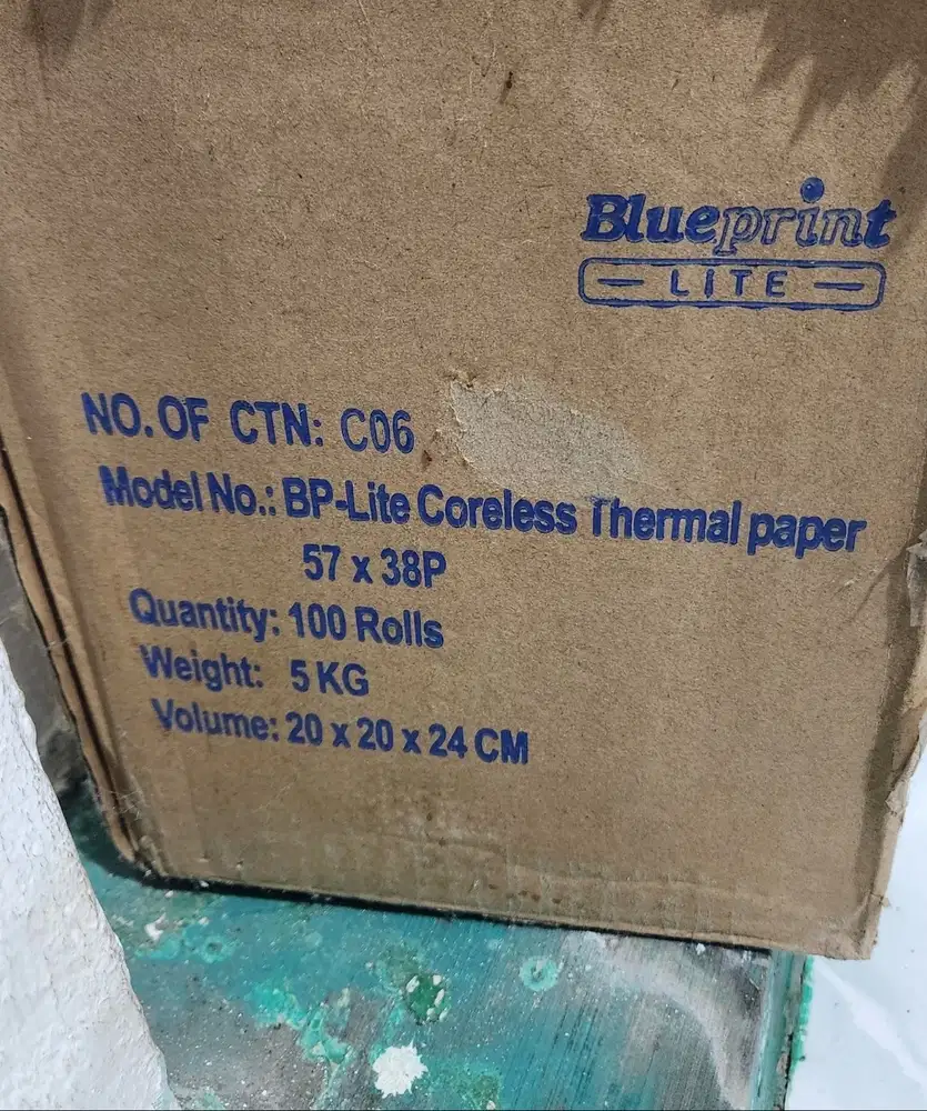 Kertas Thermal Kasir Struk EDC BLUEPRINT Lite 57 x 38 1 Du