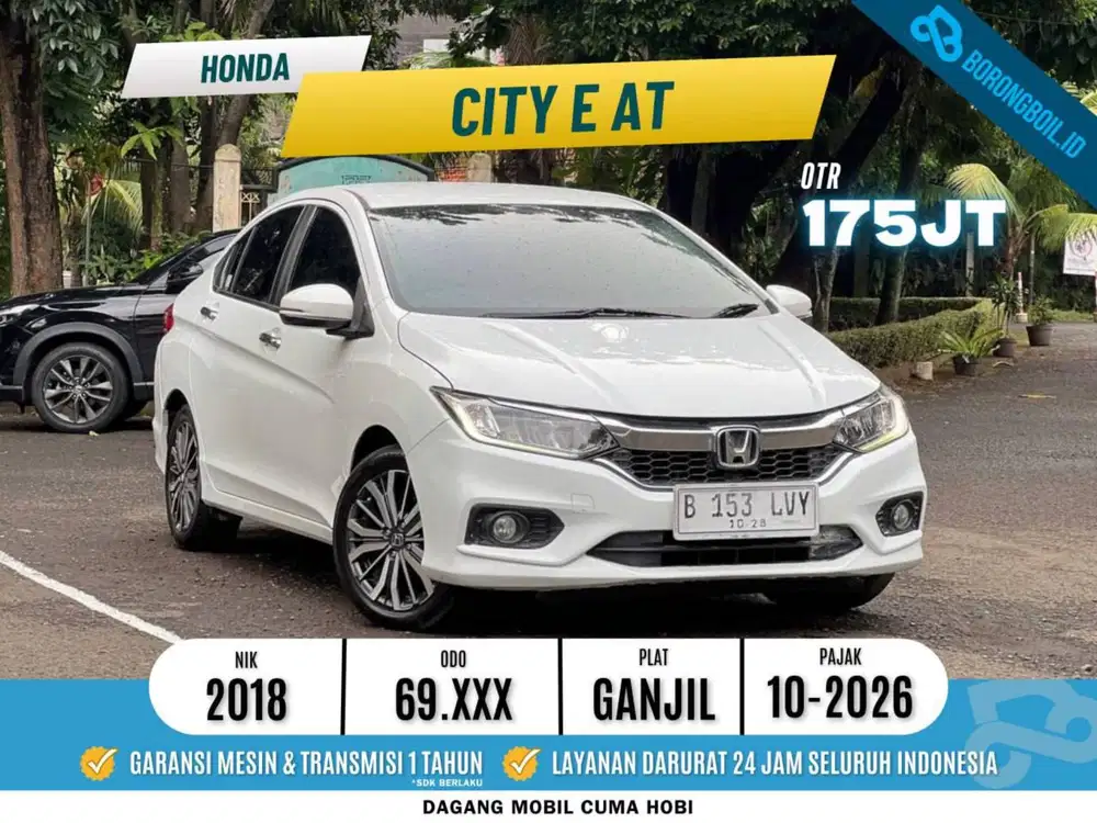 Honda CITY E AT 2018 Putih
