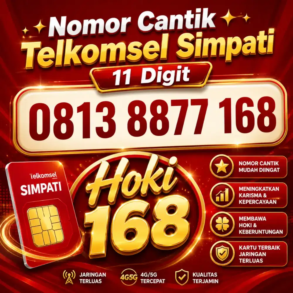 Nomor cantik simpati telkomsel 11 digit 168 rapih