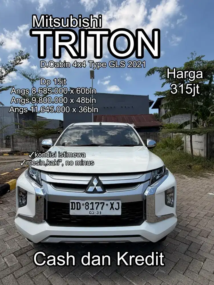 Dp 20jt !!! Triton D.Cabin 4x4 type Gls 2021 warna putih