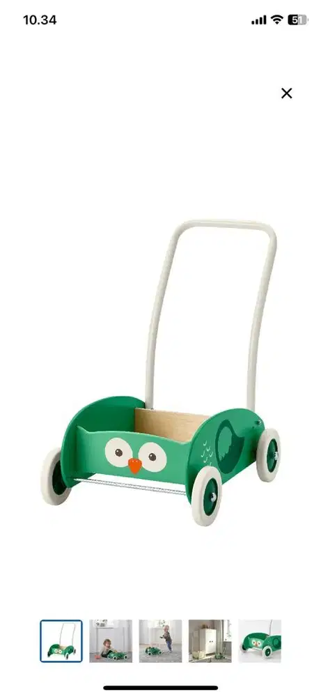 Bantu berdiri anak trolly kayu ikea uppsta
