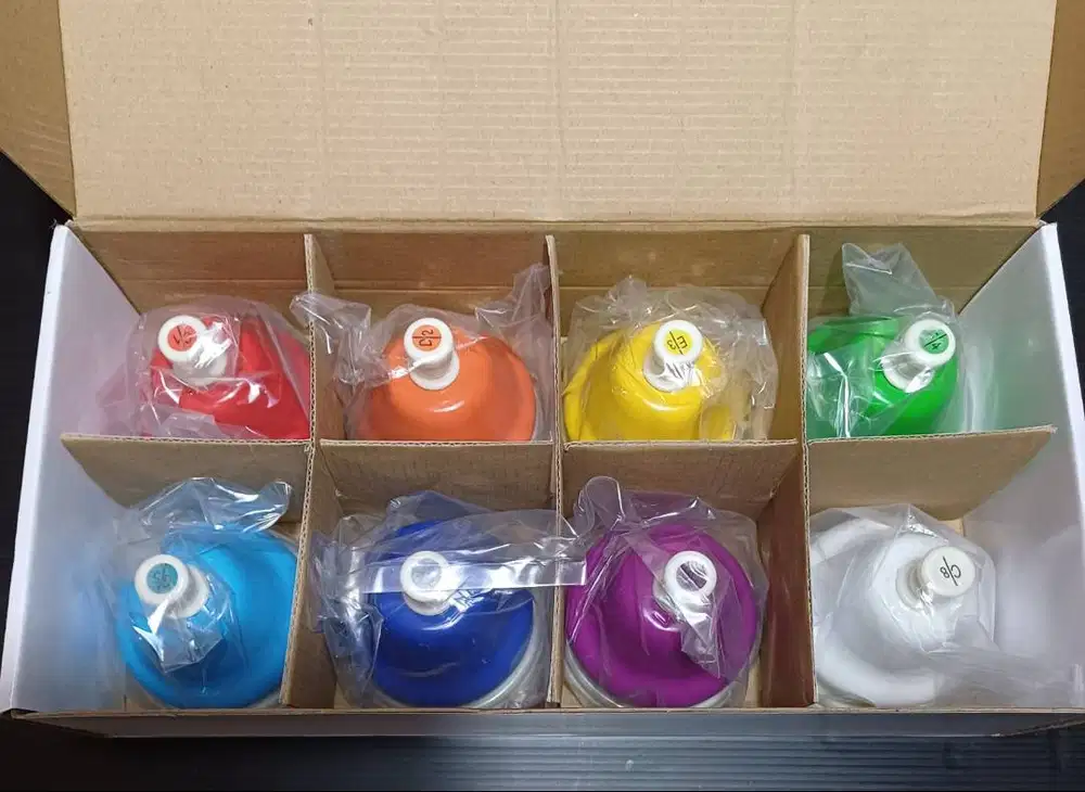 Mainan Edukasi Anak - Educational Gift Rainbow Bell 8 Notes Hand Bell