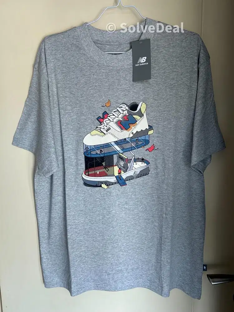 Kaos New Balance Fitness Center Mens T Shirt Grey Kaos Pria