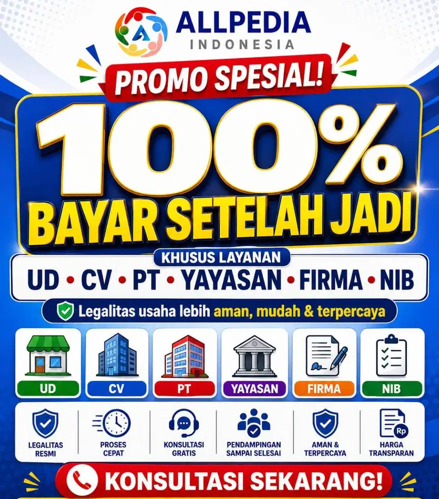 Jasa Pengurusan Pendirian UD CV PT Yayasan Murah Resmi Kab Tangerang