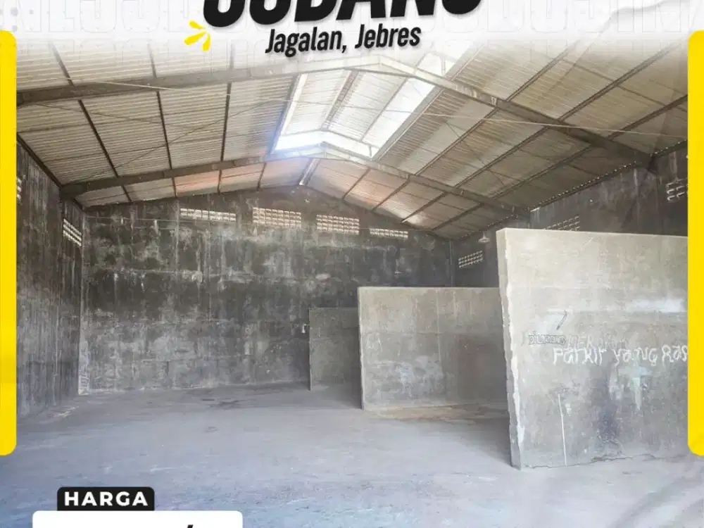 Disewakan Gudang Strategis Luas Hadap Barat Siap Operasional di Jagalan Jebres Surakarta