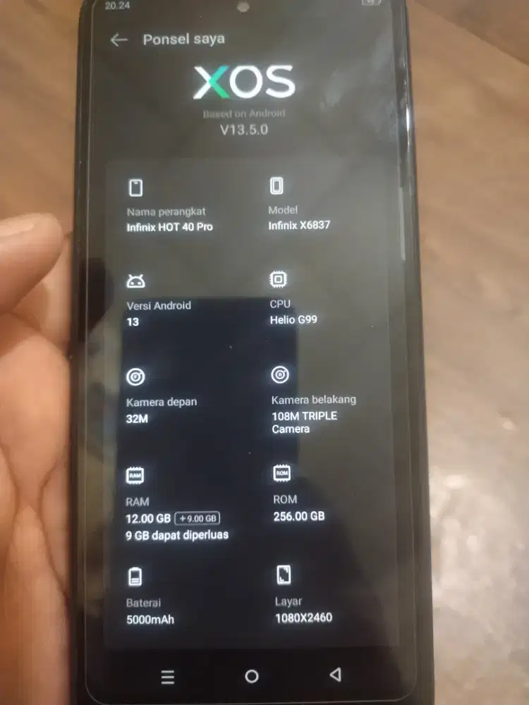 Jual Infinix Hot 40 Pro 8/256
