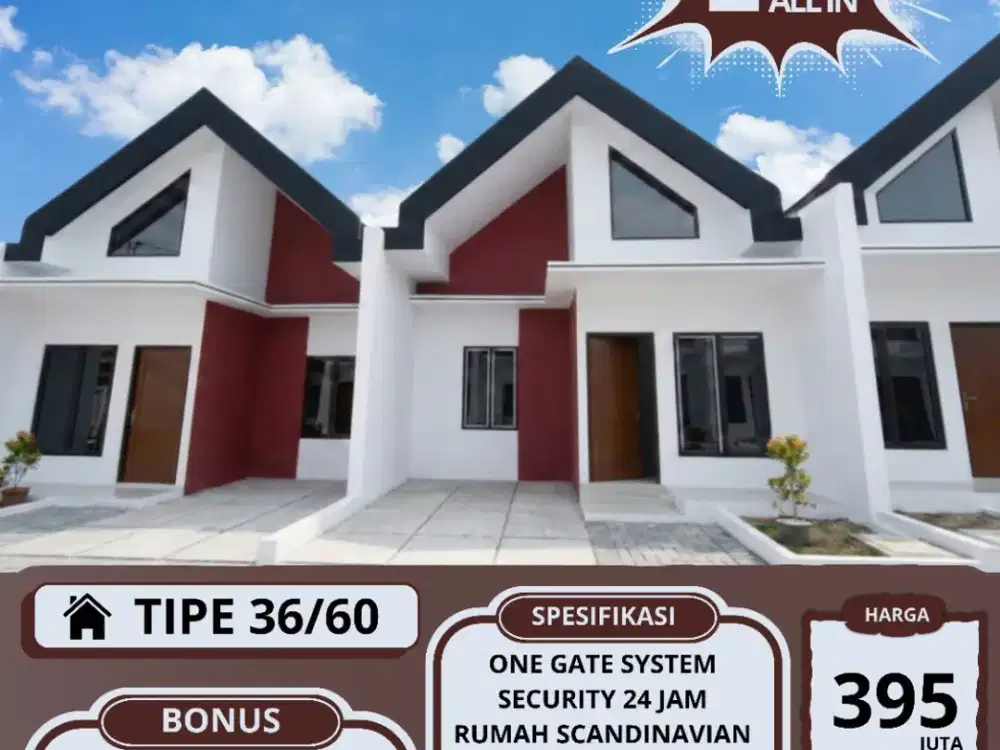 RUMAH MEWAH 2 JUTA ALL IN  DEKAT STASIUN KERETA