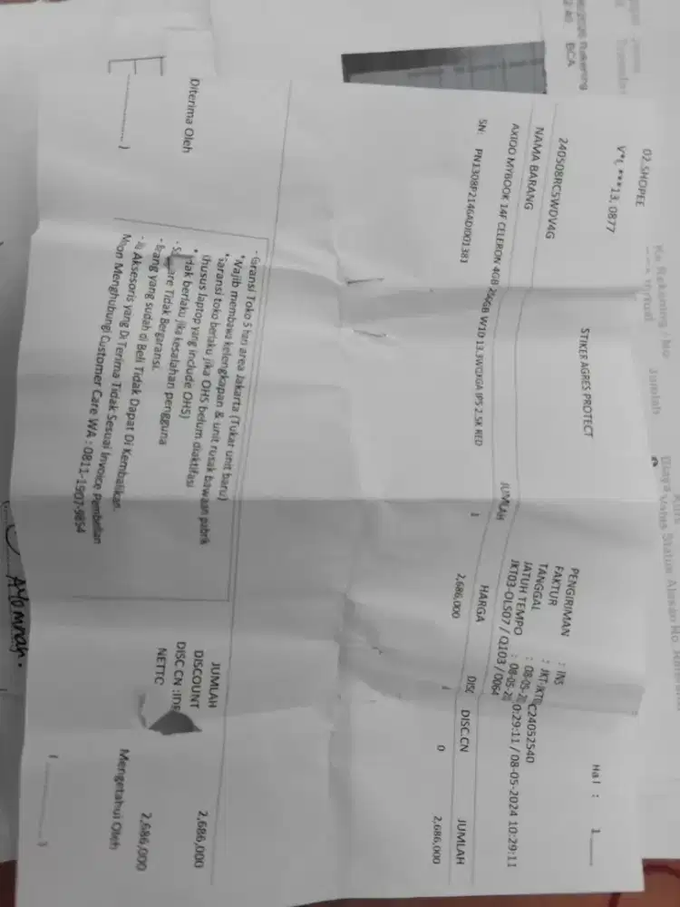 DIJUAL LAPTOP AXIIO MYBOOK 14F