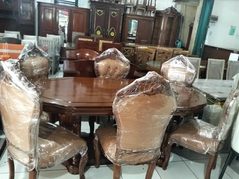 Kredit set meja makan jati gratis 1x-2xcicilan