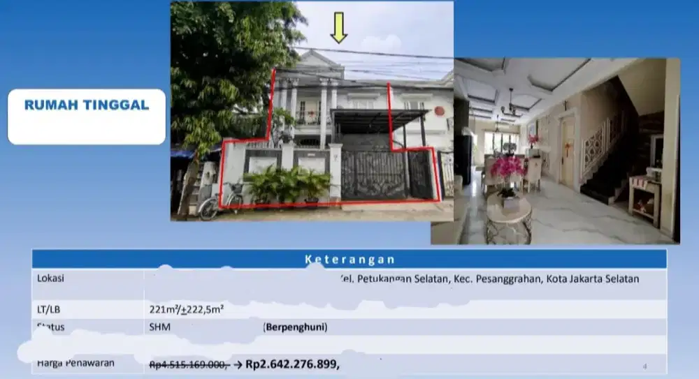 Dijual Rumah 2 Lantai Petukangan Selatan Pesanggrahan
