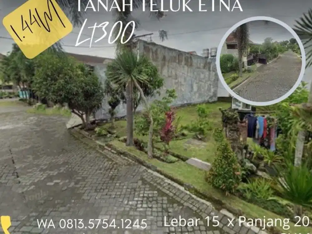 Tanah dijual kawasan PBI araya teluk etna blimbing BINUS Lt300