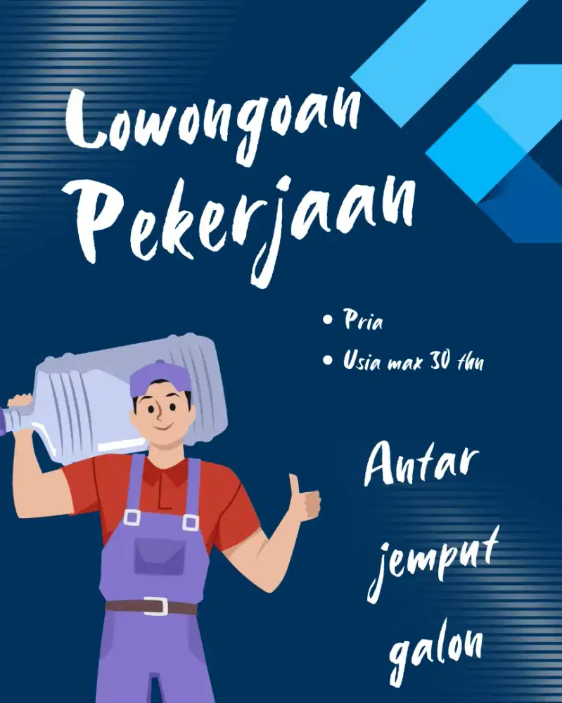Cari pegawai antar jemput galon