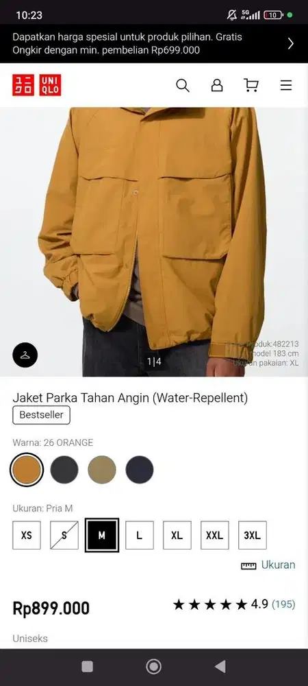 Jaket parka UNIQLO