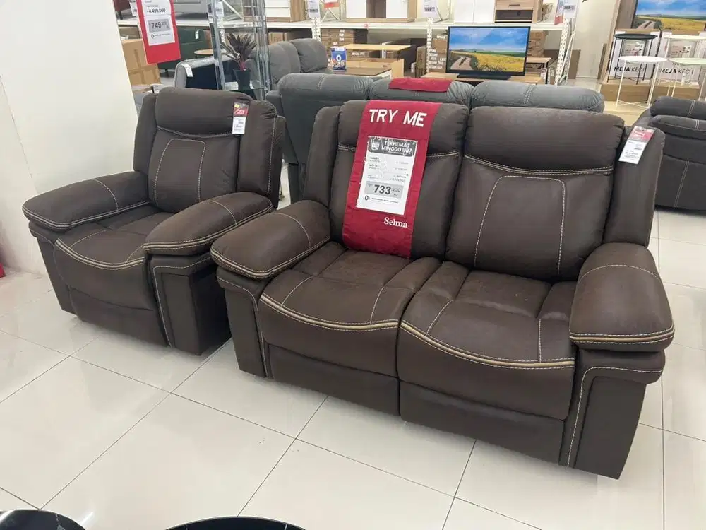 PROMO SOFA RECLINER 2 DAN 1 SEATER