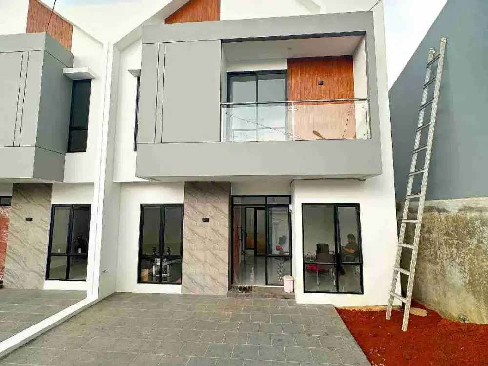 Rumah 2 lantai bergaya Scandinavian di kawasan premium Jatimakmur, Pondok Gede – Kota Bekasi, dengan lokasi strategis dekat Stasiun LRT Cikunir & LRT Jatibening