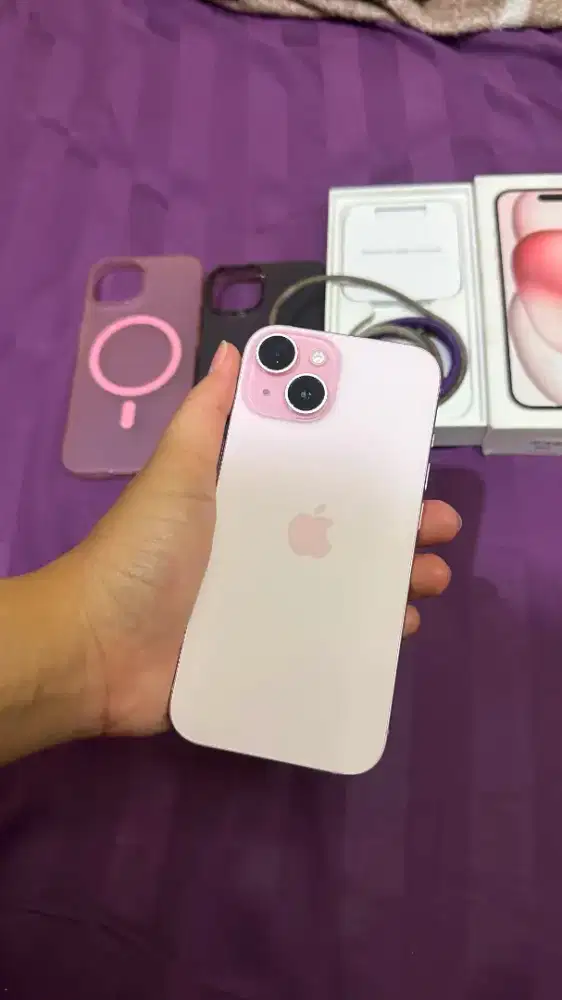iphone 15 128gb ibox pink garansi