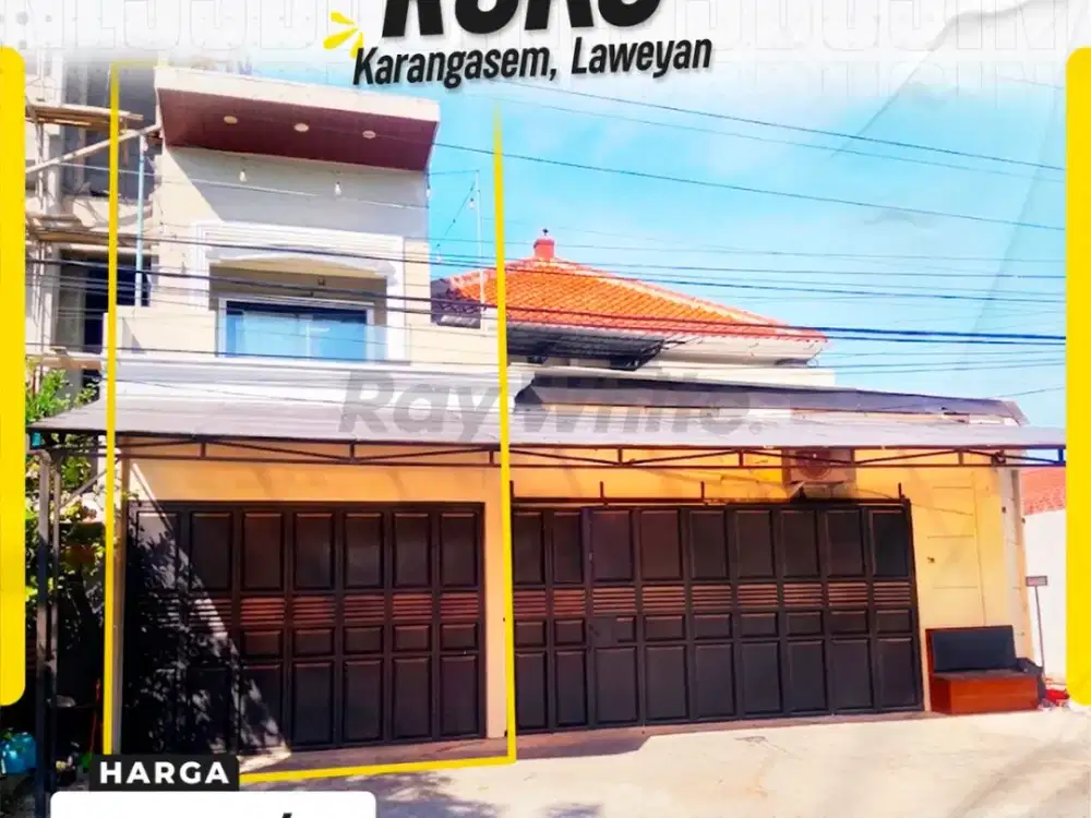 Disewakan Ruko Strategis 2 Lantai Siap Pakai Hadap Utara di Jl. Melon Raya Karangasem Laweyan Surakarta