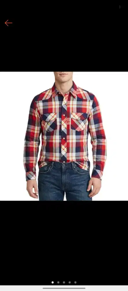 Kemeja panjang polo ralph lauren kotak2 baru ori harga pas net