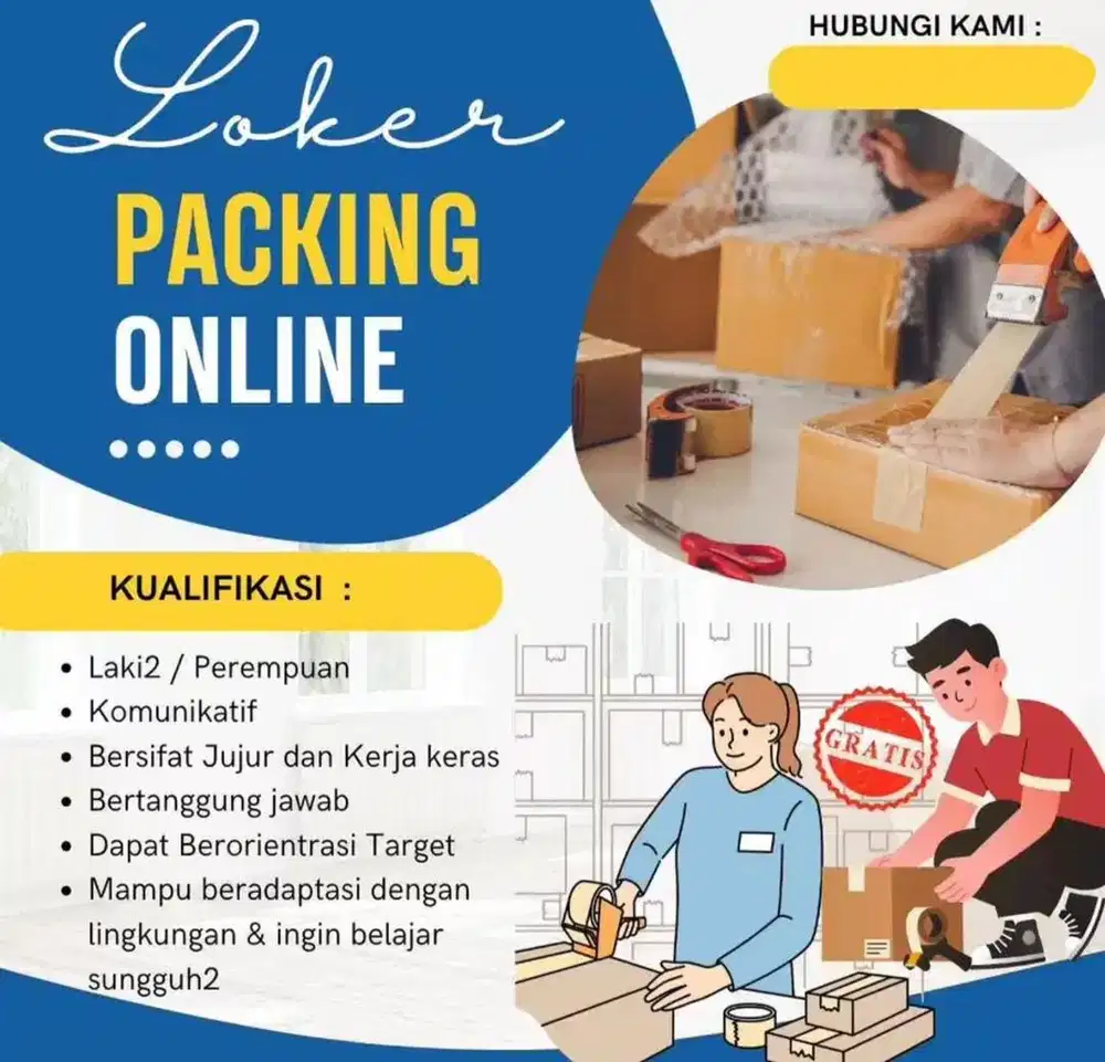 Packing online Lowongan Kerja GRATIS !!