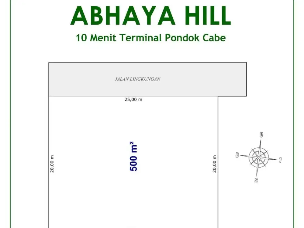 Kavling SHM Siap Balik Nama, Dekat Terminal Pondok Cabe, 2 Jt-an