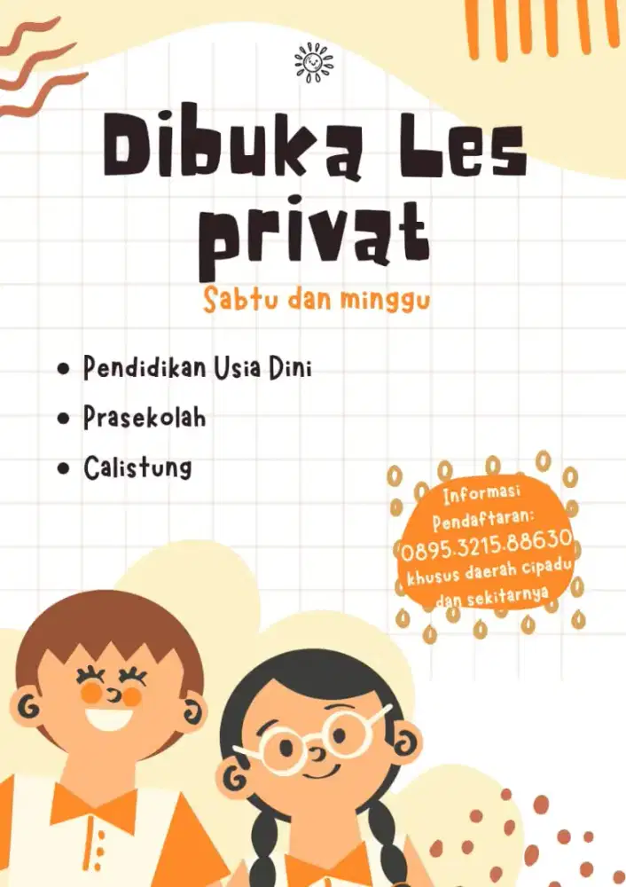 Dibuka les private calistung