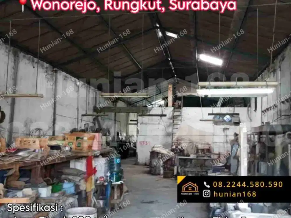 Jual Sewa Gudang Rumah Workshop Bengkel Tanah Kavling Wonorejo Rungkut Surabaya Timur Selatan Gunung Anyar Kenjeran
