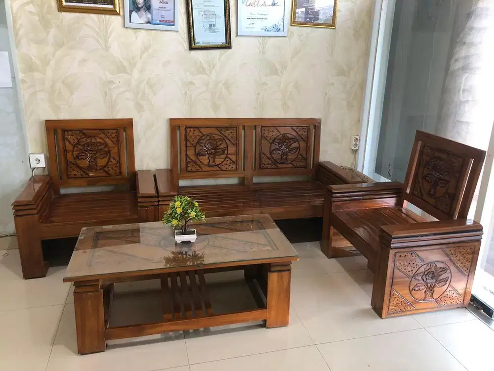 Kursi Jati dan Meja Jati Fullset