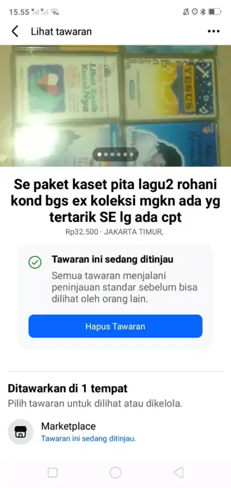 Se paket kaset pita lagu2 rohani ex koleksi bosan kond bgs murah sj